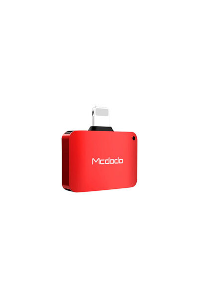 Mcdodo Adaptor Lightning la Dual Port Lightning Compact Red