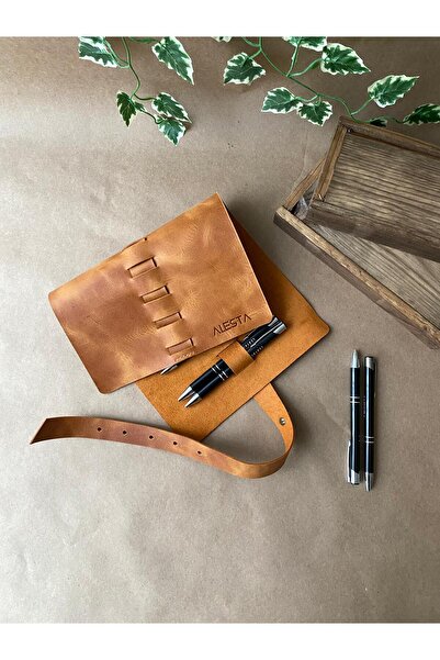 ALESTA LEATHER (We Write Names) Roll-Up Pen Holder / Brush Holder - Handmade ...