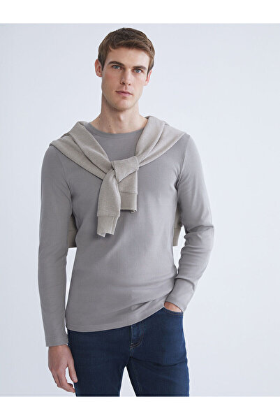 LC Waikiki Bisiklet Yaka Basic Uzun Kollu Erkek Tişört