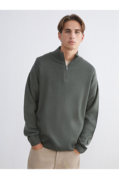 LC Waikiki New Season Mock Neck Long Sleeve Men's Knitwear Sweater