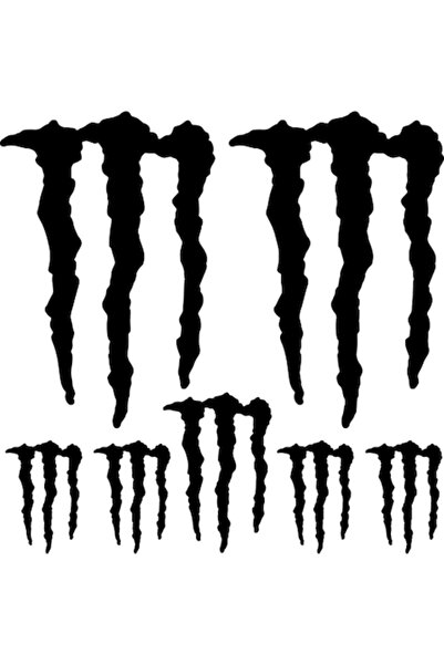Oracal Kit Stickere MONSTER ENERGY, 7 Bucati, Negru