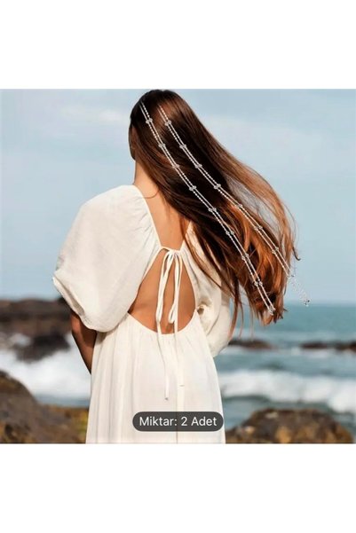 CemY Silver Chain Hair Clip