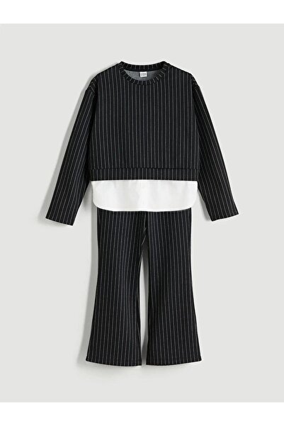 LC Waikiki Crew Neck Girls' Sweatshirt and Pants (W5)