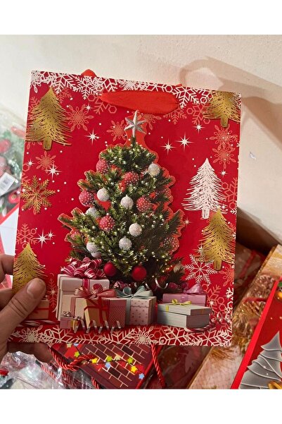 LAVİTAMUM Yılbaşı Çantalı 3’lü Vanilya Kokulu Mum Seti ( Soya Wax) – Çam Ağacı, Geyik ve Dekoratif Tabak