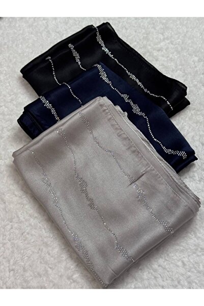 Degs Scarf Su Yolu Taş Desenli Janjan Kumaş Kadın Şal