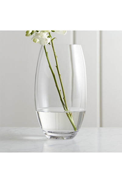 Lui Tasarım Pasabahce Transparent XL Size Thick Cut Large Glass Vase Decorati...