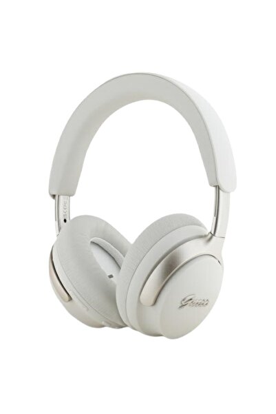 Guess Casti Bluetooth ANC/ENC Over-Ear Metal Script Logo Wireless Bej