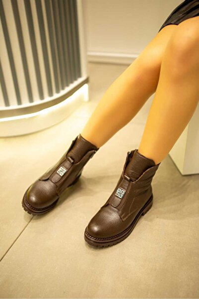 EREN SHOES BAG (Σιγκαπούρη) Γνήσιο δέρμα με λεπτομέρεια με αγκράφα στο μπροστινό μέρος, ορθοπεδική σόλα από καουτσούκ, μπότες με φερμουάρ