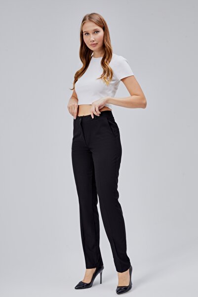 HANIMCA GİYİM Battal Oversize Classic Side Pocket Lycra Women's Pants