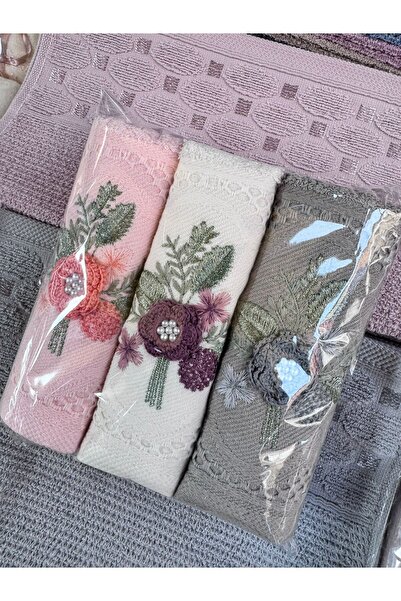 Dantelux Çeyizlik 3 adet Mutfak Havlusu Gündelik Kullanım Hediyelik havlu 3lü...