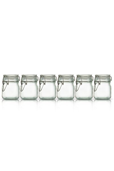Store 6 Adet Korken Kavanoz 130ml Vakumlu Kilitli Cam Saklama Kavanozu
