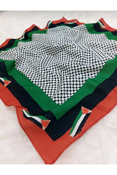 istanbul prensesleri Palestine Themed Scarf 50X50 Non-Slip Crepe Vibrant Colors