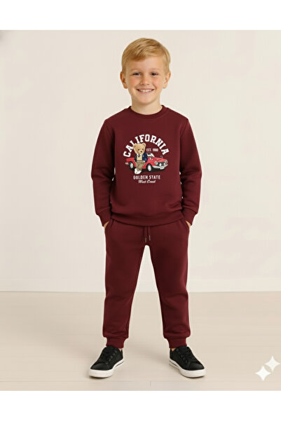 LİTTLE TORTOİSE Boys' Winter Sweatshirt Tracksuit Set