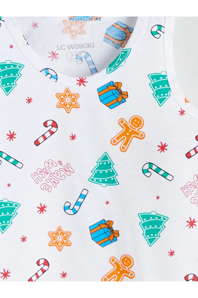 LC Waikiki Crew Neck Printed Boy's Undershirt, 2-pack