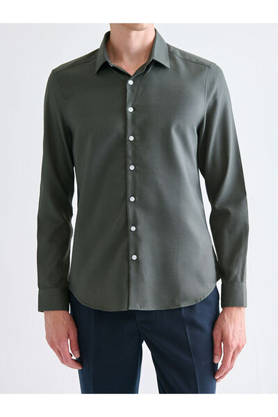 LC Waikiki Create Your Style from Uzg Store |   Slim Fit Long Sleeve Dobby Men's Shirt