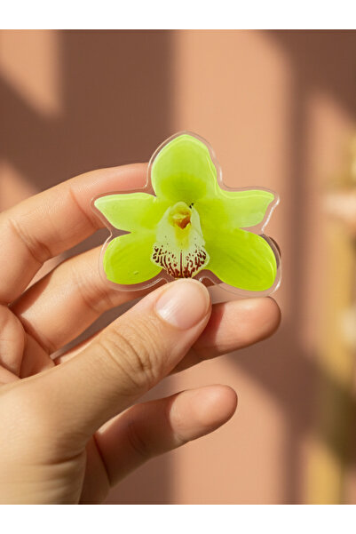 EDELFU Popsocket Yapışkanlı Çiçekler Desenli Telefon Tutacağı Akrilik Epoksi Yüzey Parmak Tutucu