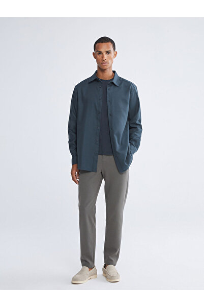 LC Waikiki Sparkling Selections from Shining Store | Regular Fit Long Sleeve Dobby Men's Shirt