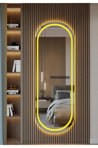 L' CAPO Amber led Kumlamalı DOKUNMATİK Ledli Ayna, Ledli Boy Aynası, Konsol A...