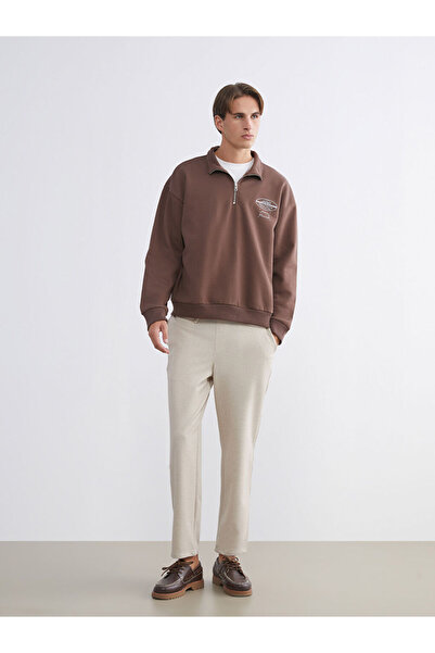 LC Waikiki Timeless Store: Timeless Recommendations | Mock Neck Printed Thick Men's Sweatshirt