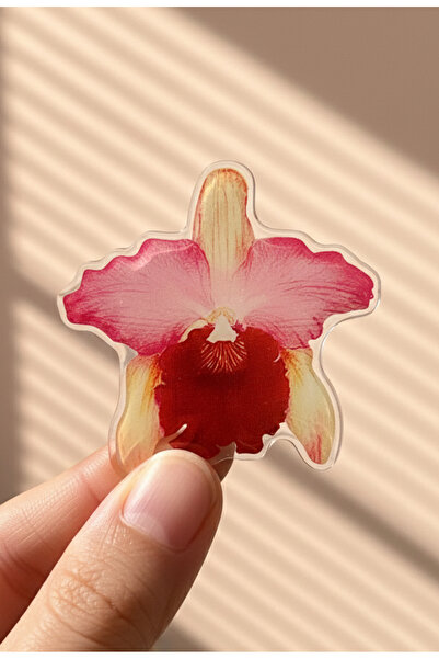 EDELFU Popsocket Yapışkanlı Çiçekler Desenli Telefon Tutacağı Akrilik Epoksi Yüzey Parmak Tutucu