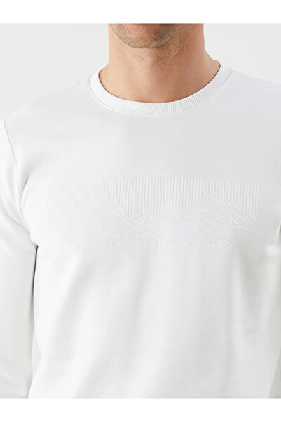 LC Waikiki Ανδρικό χοντρό φούτερ με στάμπα με λαιμόκοψη