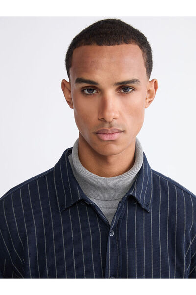 LC Waikiki Create Your Style from Uzg Store |   Slim Fit Long Sleeve Striped Men's Shirt