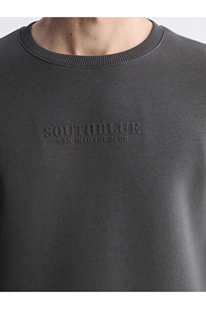 LC Waikiki Λαμπερές επιλογές από το Shining Store | Ανδρικό χοντρό φούτερ με στάμπα με λαιμόκοψη