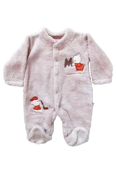 Dumledo بذلة رائد فضاء بنية اللون بنمط دمية الدب القطيفة