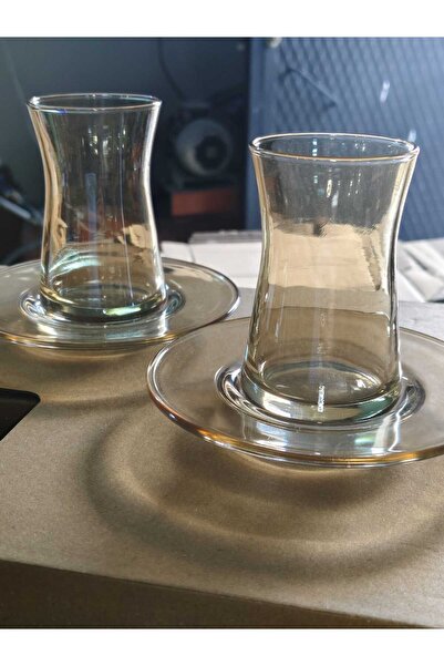 İthal Bal rengi çay seti