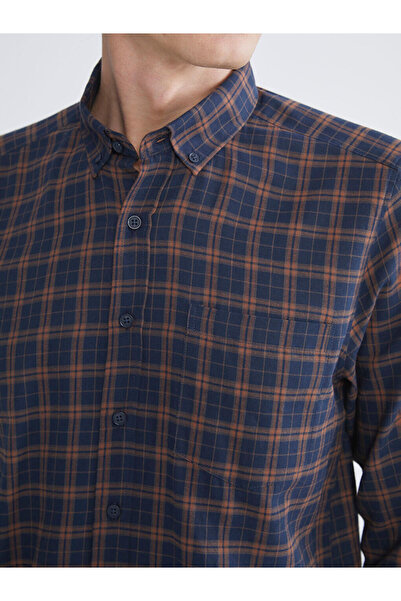 LC Waikiki Sparkling Selections from Shining Store | Regular Fit Long Sleeve Plaid Gabardine Men's Shirt