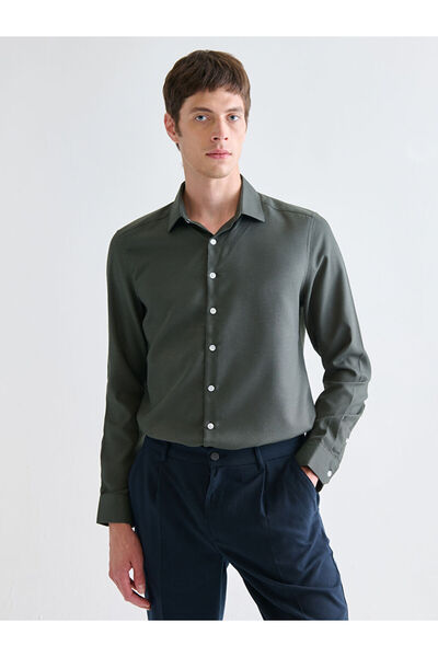 LC Waikiki Create Your Style from Uzg Store |   Slim Fit Long Sleeve Dobby Men's Shirt