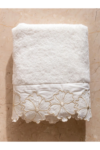 LC Waikiki Бавовняна рушник для обличчя з квітковим вишиванням 50x80 см