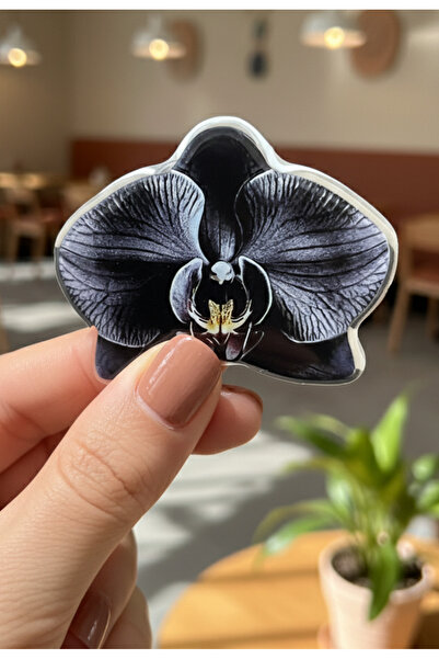 EDELFU Popsocket Yapışkanlı Çiçekler Desenli Telefon Tutacağı Akrilik Epoksi Yüzey Parmak Tutucu