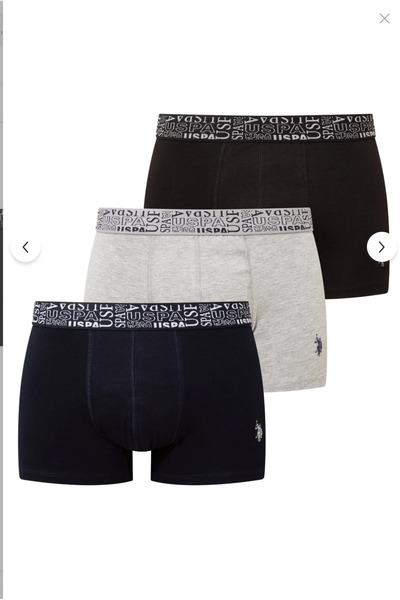 U.S. Polo Assn. طقم بوكسر رجالي مرخص مكون من 3 قطع (في علبة) مصنوع من 95% قطن...