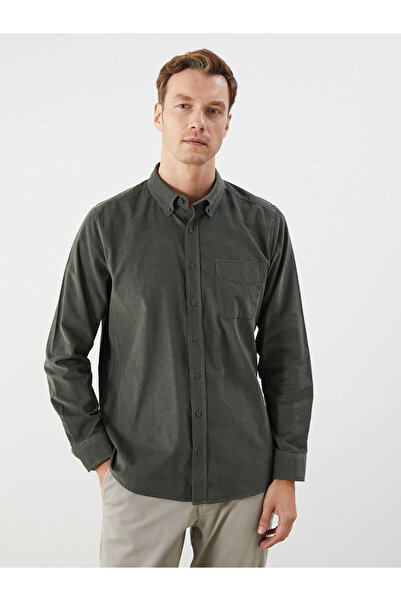 LC Waikiki Regular Fit Long Sleeve Velvet Men's Shirt