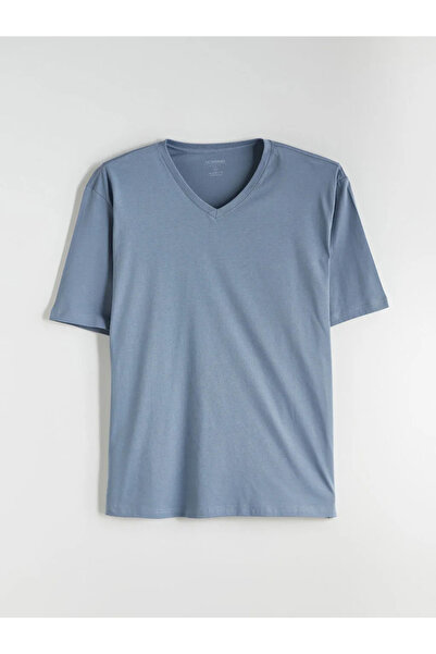 LC Waikiki Ανδρικό T-Shirt με λαιμόκοψη V χτενισμένο βαμβακερό