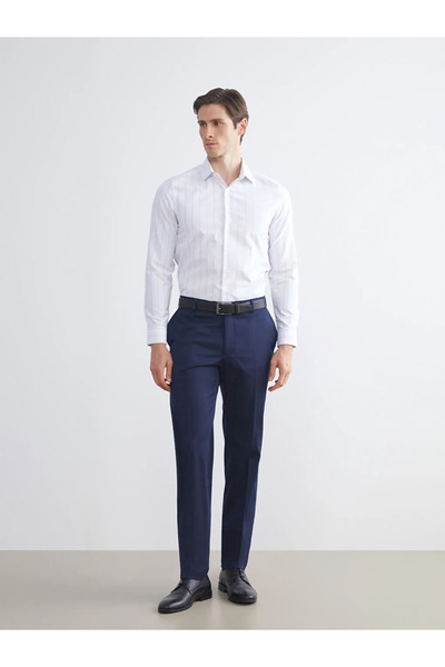 LC Waikiki Ανδρικό πουκάμισο με μακρυμάνικο ριγέ Gabardine Slim Fit