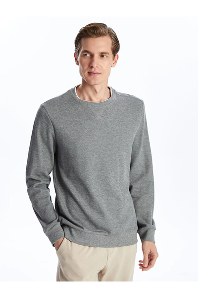 LC Waikiki Hanorac pentru bărbați, cu mânecă lungă, cu guler rotund