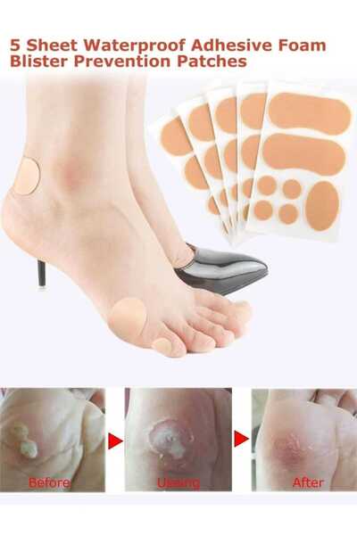 VEYA 5 شرائط من لاصقات القدم تستخدم عند ارتداء الكعب ضمادات شرائط لمنع احتكاك...