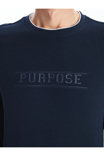 LC Waikiki طاقم الرقبة طويلة الأكمام المطبوعة البلوز الرجال