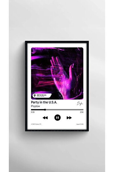 Thetic Poylow - Petrecere în Statele Unite ale Americii. - Poster PREMIUM pentru colecția de albumuri single - Poster cu cântec!