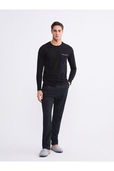 LC Waikiki   Black Standard Fit Men's Pajama Set