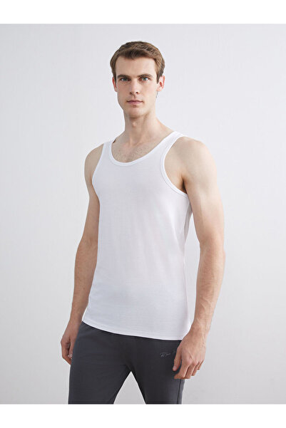 LC Waikiki U-Neck Combed Cotton Men's Undershirt