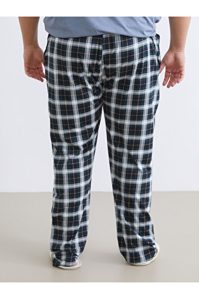 LC Waikiki Plus Size Standard Fit Plaid Men's Pajama Bottoms