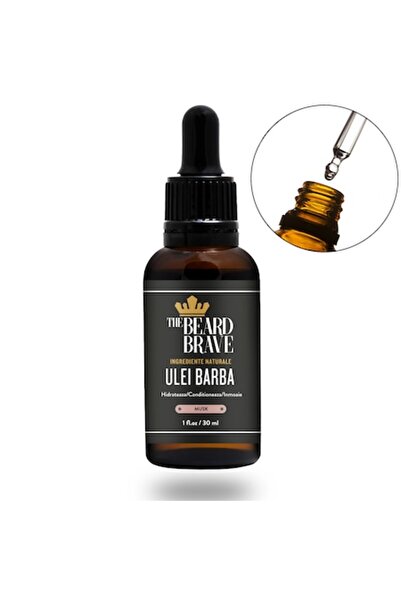 The Beard Brave Ulei de barbă și față cu mosc, hidratant, ingrediente, 30 ml