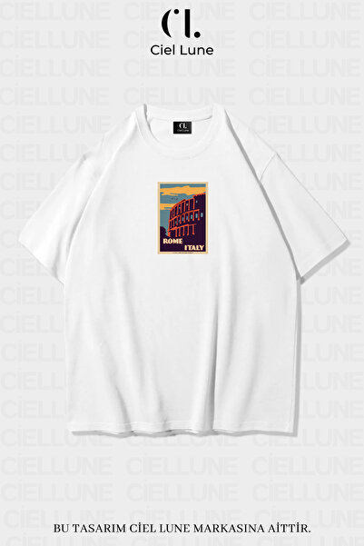 Ciel Lune Tricou oversize unisex pentru femei și bărbați Mndsches cu imprimeu...