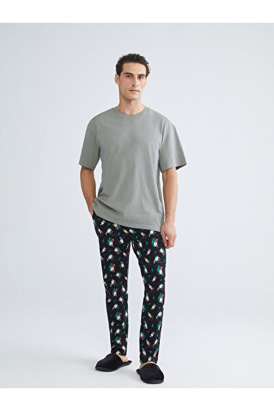 LC Waikiki Black Standard Fit Men's Pajama Bottom