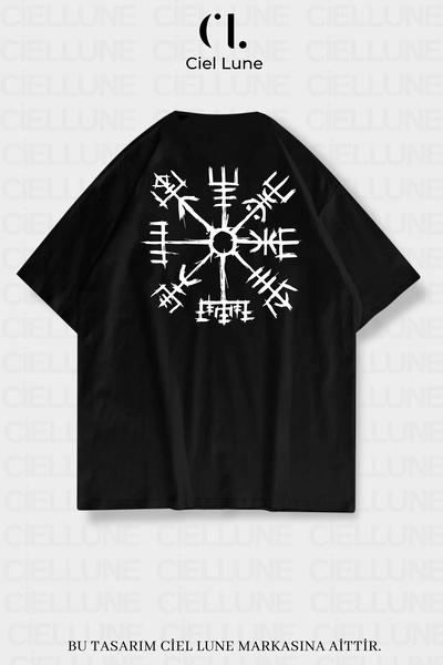 Ciel Lune للجنسين النساء الرجال الفايكنج البوصلة Vegvisir مطبوعة تصميم خاص تي...