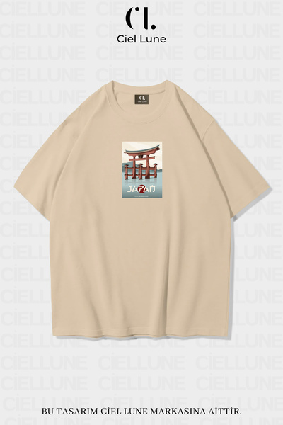 Ciel Lune Unisex Femei Bărbați Japonia Printed Design Special Tricou oversize