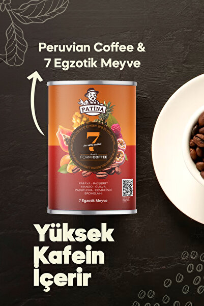 Patina Form Kahvesi 7 Egzotik Meyve ve Ekstra Kafeinli 30 Saşet